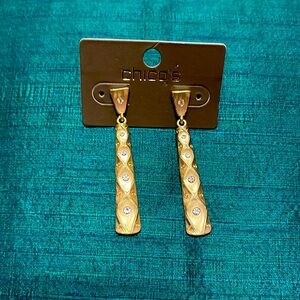 Chico's Gold Diamond Patterned Earrings